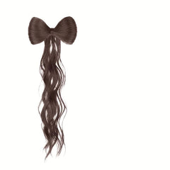 Bowknot Ponytail Medium Long Curly Wavy Ponytail Extensions Brown
