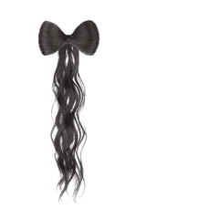 Bowknot Ponytail Medium Long Curly Wavy Ponytail Extensions Brown