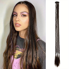 Y2K Clip In Hair Extensions 55 Long Natural Soft Synthetic Hairpieces