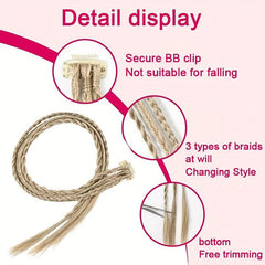 Y2K Clip In Hair Extensions 55 Long Natural Soft Synthetic Hairpieces