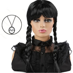 Long Braided Pigtails Wig Halloween Cosplay Party