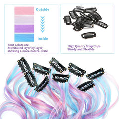 10 pcs Unicorn Clip In Hair Extensions for Women Girls 66 04 cm