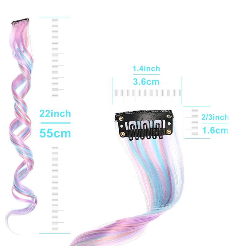 10 pcs Unicorn Clip In Hair Extensions for Women Girls 66 04 cm
