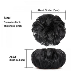Messy Hair Bun Hair Piece Synthetic Curly Wavy Scrunchies Chignon Extension