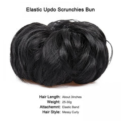 Messy Hair Bun Hair Piece Synthetic Curly Wavy Scrunchies Chignon Extension