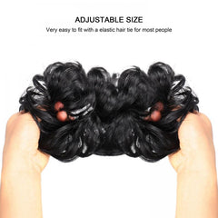 Messy Hair Bun Hair Piece Synthetic Curly Wavy Scrunchies Chignon Extension
