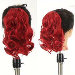 Wavy Ponytail Hair Extension Synthetic Fiber Curly Ponytail Hair Wig For Women