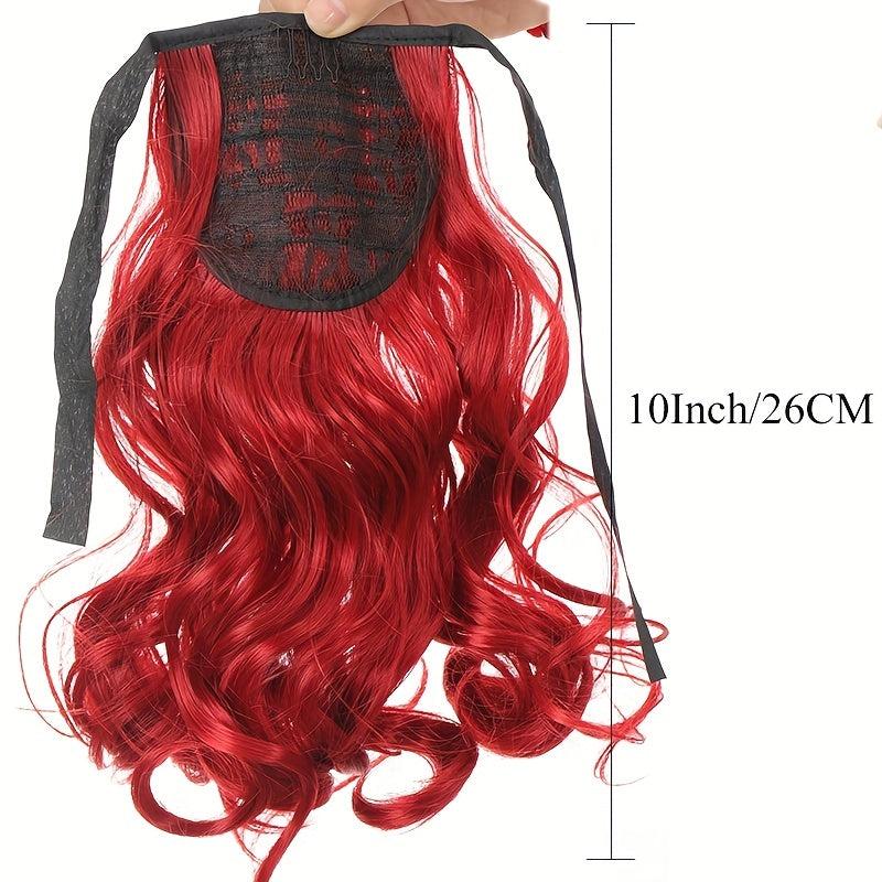 Wavy Ponytail Hair Extension Synthetic Fiber Curly Ponytail Hair Wig For Women