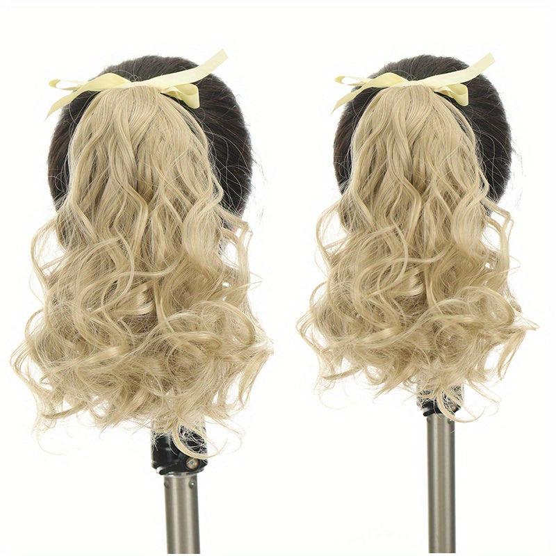 Wavy Ponytail Hair Extension Synthetic Fiber Curly Ponytail Hair Wig For Women