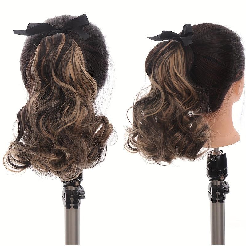 Wavy Ponytail Hair Extension Synthetic Fiber Curly Ponytail Hair Wig For Women