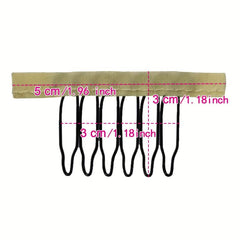 10 Pcs Wig Combs 6 Teeth Wig Clips Hairpiece Caps Accessories Tools