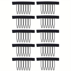 10 Pcs Wig Combs 6 Teeth Wig Clips Hairpiece Caps Accessories Tools