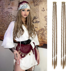 Small 3-Strand Box Braids Hair Pieces Synthetic Clip In Extensions