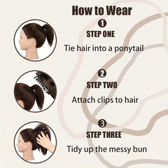 30 48 Cm Messy Bun Hair Piece Claw Clip Hair Bun Wavy Curly Chignon