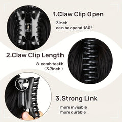 30 48 Cm Messy Bun Hair Piece Claw Clip Hair Bun Wavy Curly Chignon