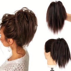 30 48 Cm Messy Bun Hair Piece Claw Clip Hair Bun Wavy Curly Chignon