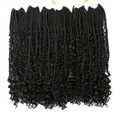 6Packs 50 Curly Ends Goddess Box Braids Crochet Hair Extensions