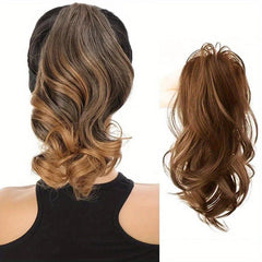 Curly Wavy Ponytail Extensions Synthetic Clip In Hair Extensions