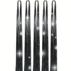 Y2K Tinsel Hair Extension 1200 Strands 121 92 Cm Sparkle Glitter Rainbow