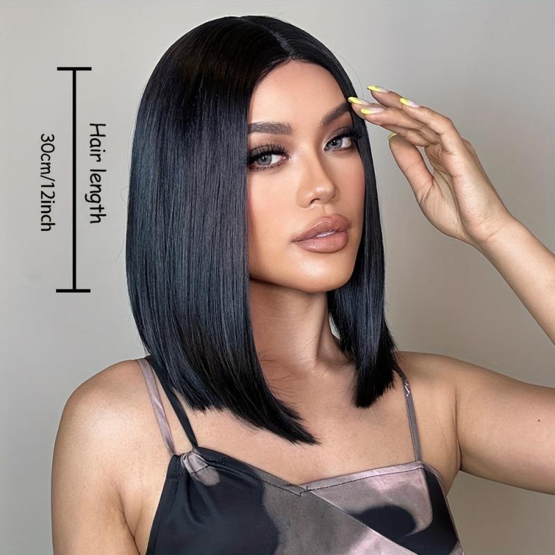 Short Straight Hair Pieces U Shaped Hair Pads Synthetic Clip In Extensions