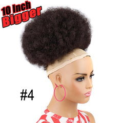 Afro Kinky Curly Chignon Bun Hair Pieces