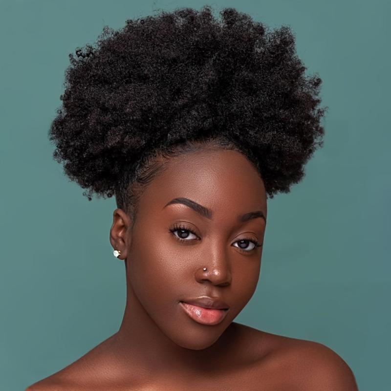 Afro Kinky Curly Chignon Bun Hair Pieces