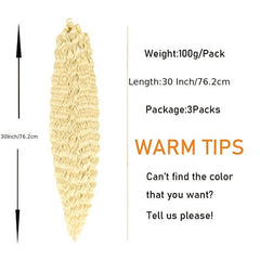 76 2 Cm Long Wavy Goddess Braiding Hair Extensions