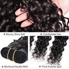 Natural Curly Wave Human Hair Extensions Unprocessed Virgin Hair Weave