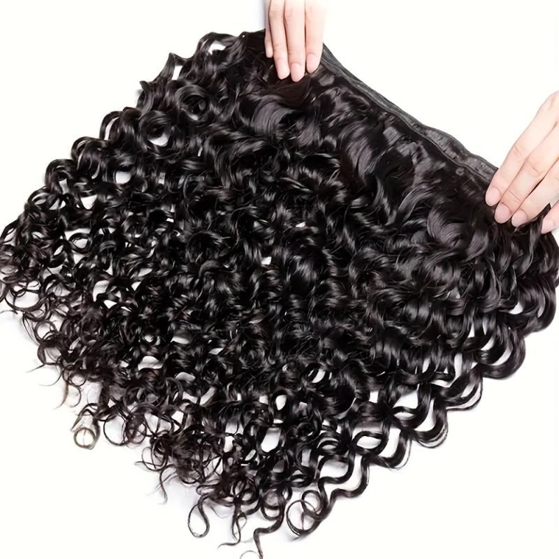 Natural Curly Wave Human Hair Extensions Unprocessed Virgin Hair Weave