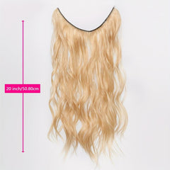 Invisible Wire Hair Extensions 50 8Cm Mixed Curly Wavy Synthetic Hair Women