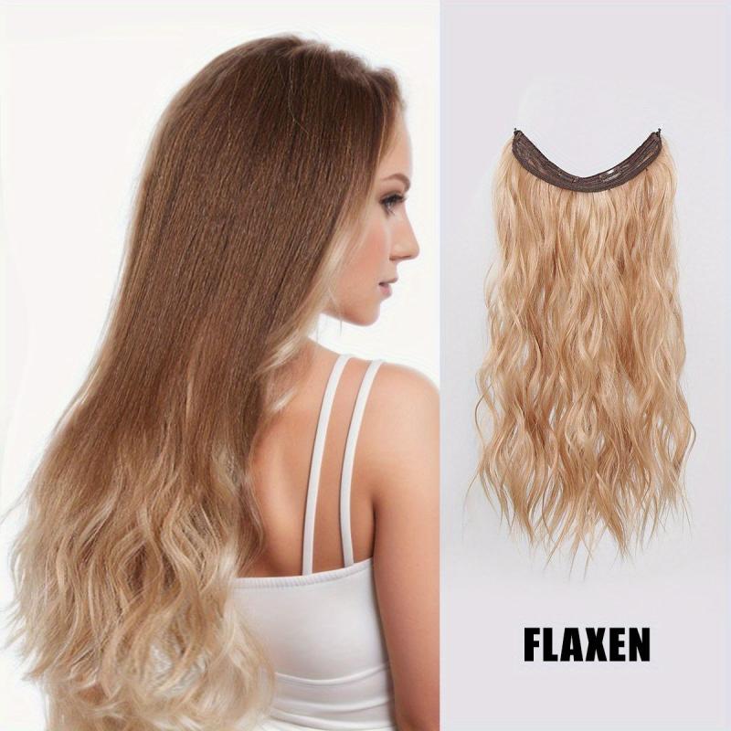 Invisible Wire Hair Extensions 50 8Cm Mixed Curly Wavy Synthetic Hair Women