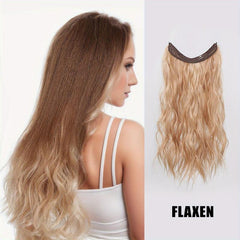 Invisible Wire Hair Extensions 50 8Cm Mixed Curly Wavy Synthetic Hair Women