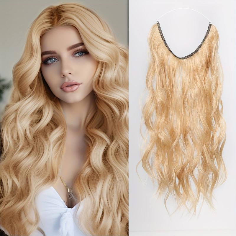 Invisible Wire Hair Extensions 50 8Cm Mixed Curly Wavy Synthetic Hair Women