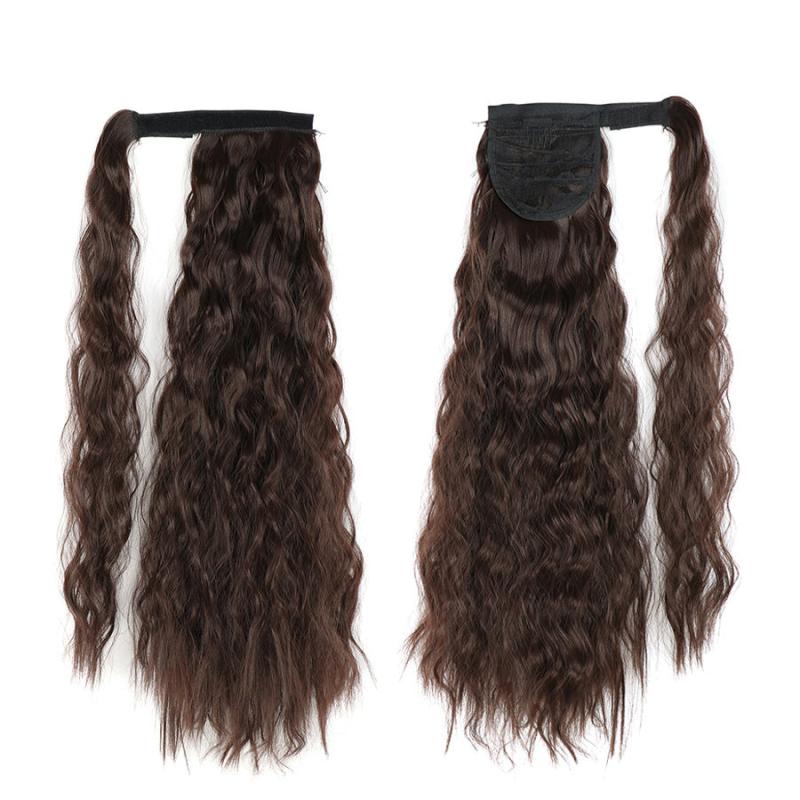 Long Wavy Ponytail Extension Clip In Heat Resistant Synthetic Hairpiece