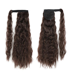 Long Wavy Ponytail Extension Clip In Heat Resistant Synthetic Hairpiece