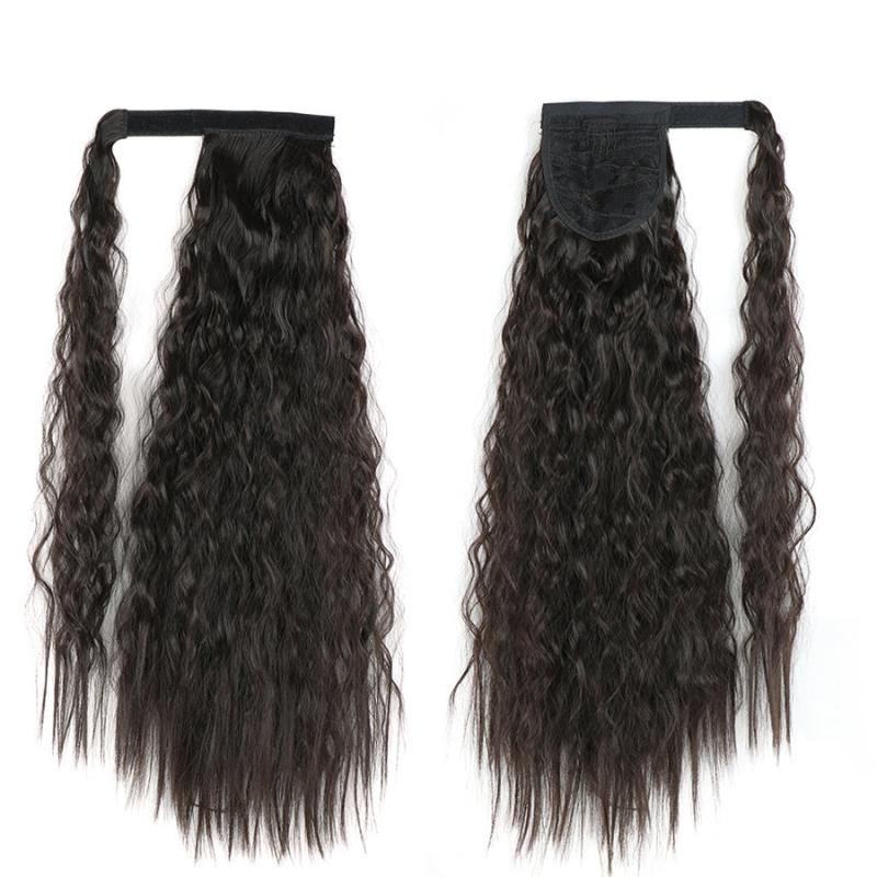 Long Wavy Ponytail Extension Clip In Heat Resistant Synthetic Hairpiece