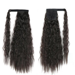 Long Wavy Ponytail Extension Clip In Heat Resistant Synthetic Hairpiece