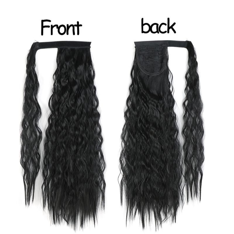 Long Wavy Ponytail Extension Clip In Heat Resistant Synthetic Hairpiece