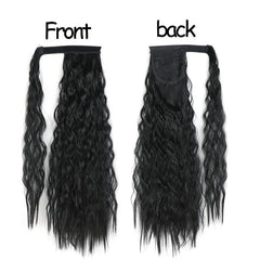 Long Wavy Ponytail Extension Clip In Heat Resistant Synthetic Hairpiece