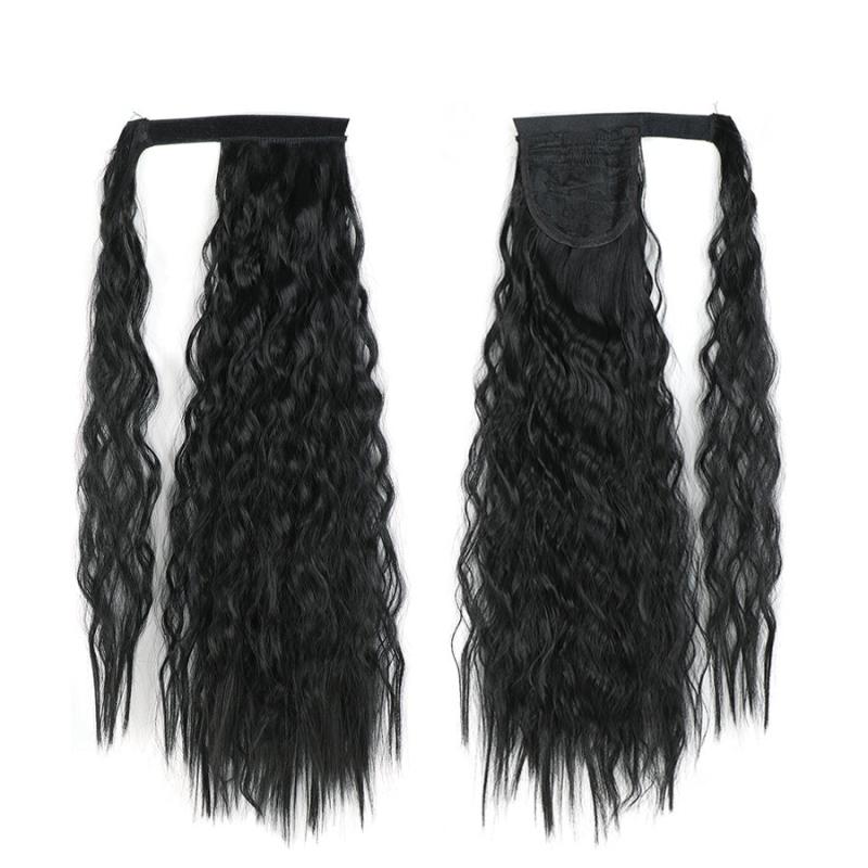 Long Wavy Ponytail Extension Clip In Heat Resistant Synthetic Hairpiece