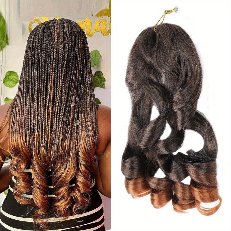 French Curly Braiding Hair 1B 60 96 Cm Pre Stretched Bouncy Braiding Hair