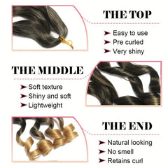 French Curly Braiding Hair 1B 60 96 Cm Pre Stretched Bouncy Braiding Hair