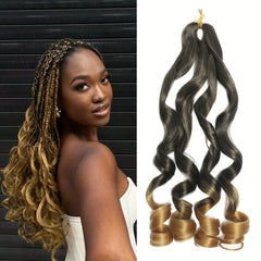 French Curly Braiding Hair 1B 60 96 Cm Pre Stretched Bouncy Braiding Hair