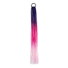 12 Rainbow Braids Hair Extensions Ponytail Accessories