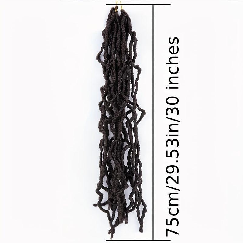 30inch Braided Dreadlocks Crochet Wig Curly Synthetic Hair 1B