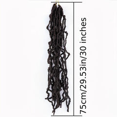 30inch Braided Dreadlocks Crochet Wig Curly Synthetic Hair 1B