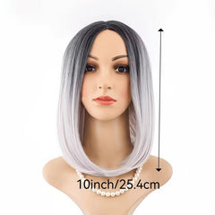 Short Bob Ombre Wig Synthetic Heat Resistant