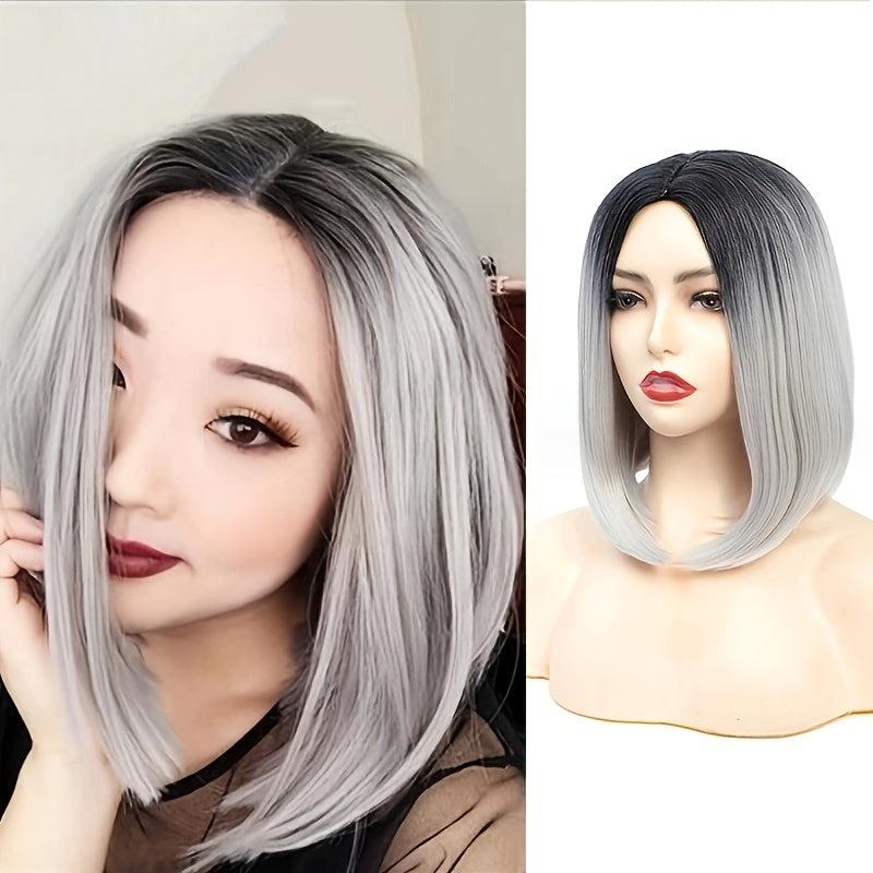 Short Bob Ombre Wig Synthetic Heat Resistant