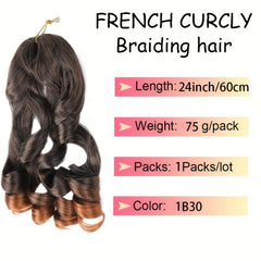 French Curly Braiding Hair 60 96 Cm Loose Wave Spiral Crochet Hair