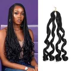 French Curly Braiding Hair 60 96 Cm Loose Wave Spiral Crochet Hair